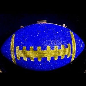 BRAND NEW - BOX INCLUDED Bling Football Purse